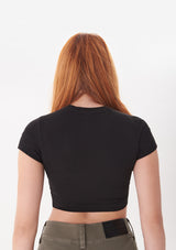 COLLEGE CROP BLACK