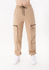 COLLEGE CARGO PANTS BEIGE