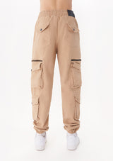 COLLEGE CARGO PANTS BEIGE