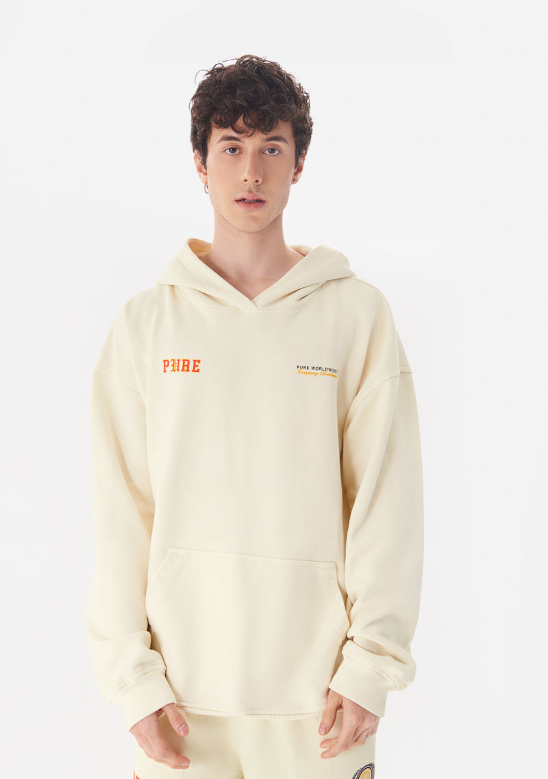 COLLEGE HOODIE IVORY