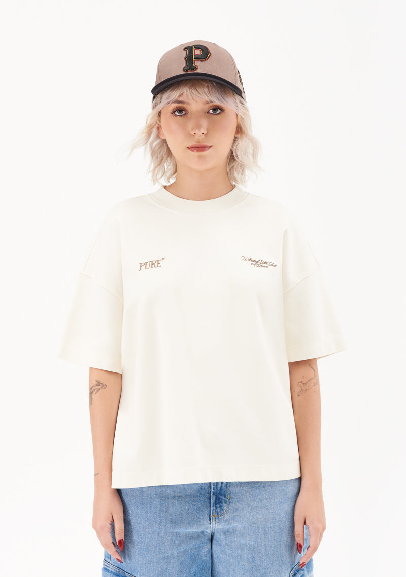 CLASSIC T-SHIRT IVORY | BROWN