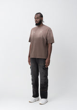 LUCKY TSHIRT BROWN WASHED