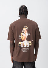 LUCKY TSHIRT BROWN MACHINE